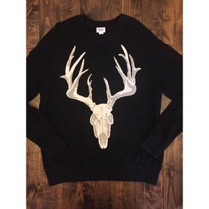 BOGO Men’s Deer Skull Sweater - Black